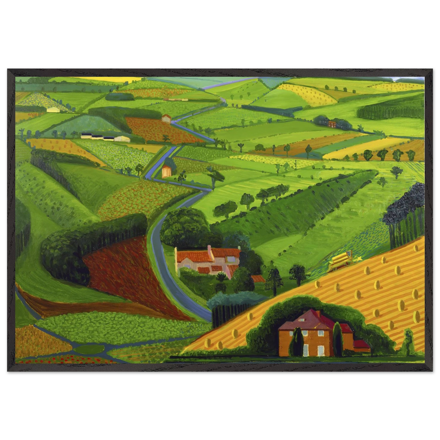 David Hockney N1 - David Hockney 70x100 cm / 28x40 inches Framed Art Print – Black Wooden Frame | David Hockney Art | Artwork by David Hockney