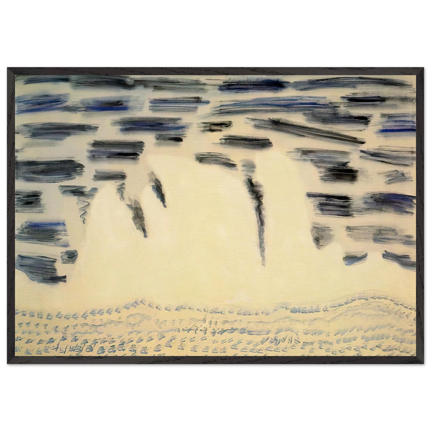 Onrushing Wave - 1958 - Milton Avery 70x100 cm / 28x40 inches Framed Art Print – Black Wooden Frame
