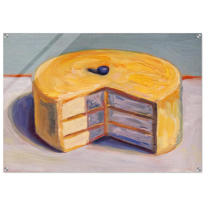 Lemon Cake - 1964 - Wayne Thiebaud Acrylic Print - 70x100 cm / 28x40″ inches | Wayne Thiebaud Wall Art | Wayne Thiebaud Prints