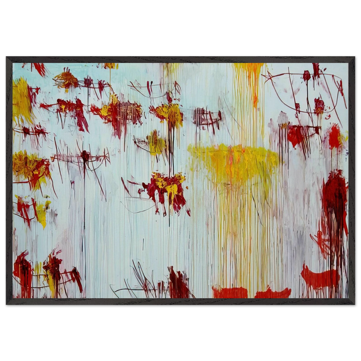 Lepanto Part X - Cy Twombly 70x100 cm / 28x40 inches Framed Art Print – Black Wooden Frame