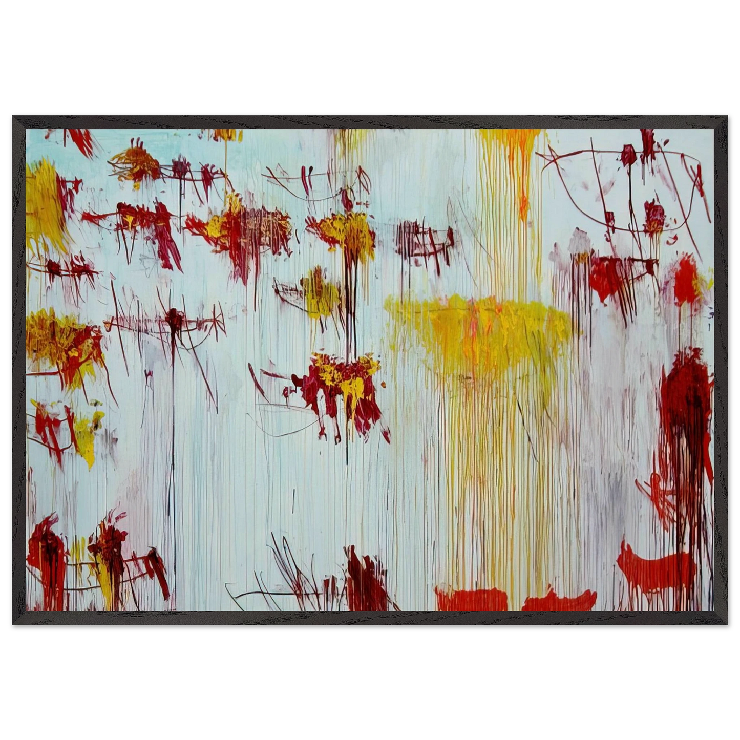 Lepanto Part X - Cy Twombly Framed Art Print – Black Wooden Frame - Default Title - -Framed Art Print