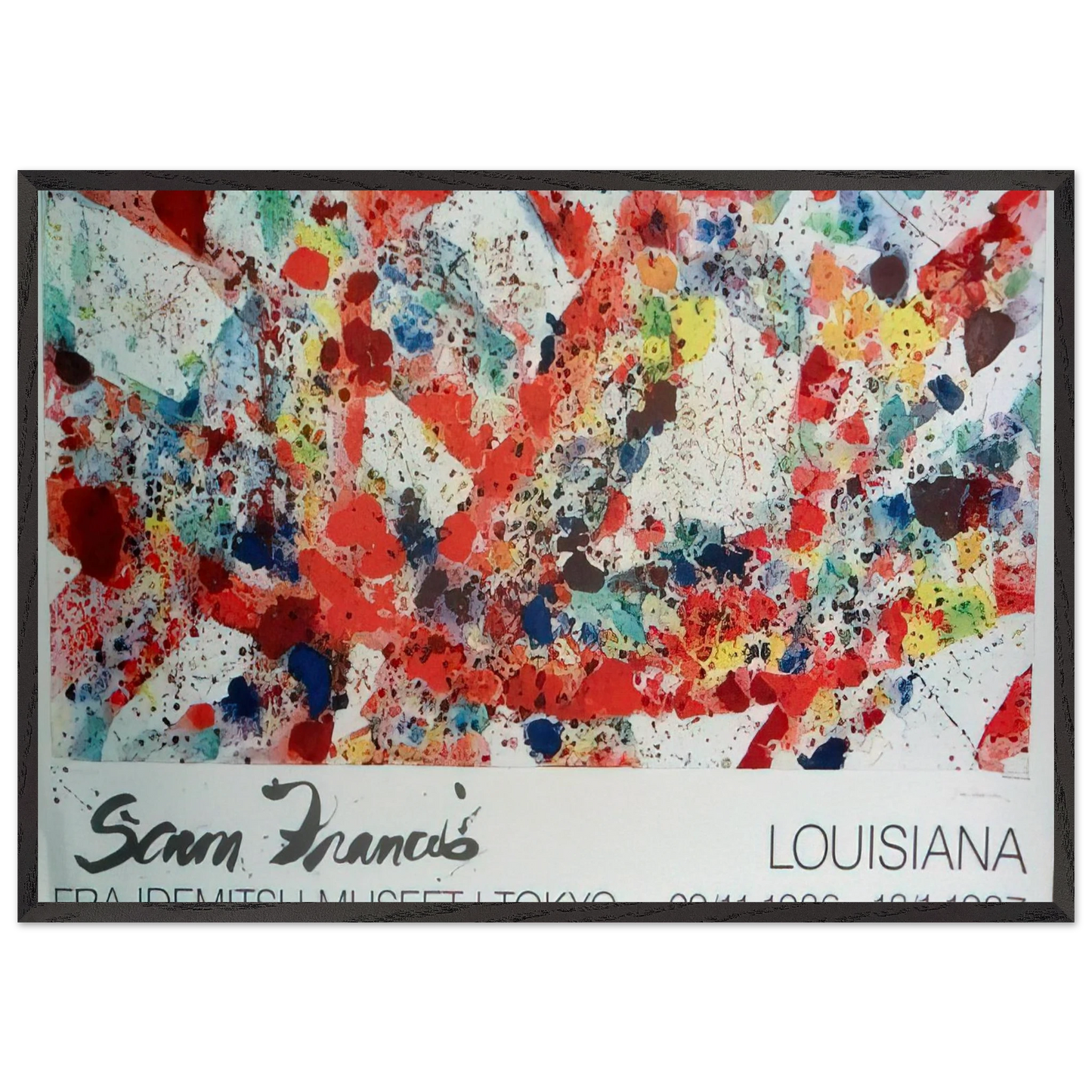 Polar Red - Sam Francis Framed Art Print – Black Wooden Frame - Default Title - -Framed Art Print