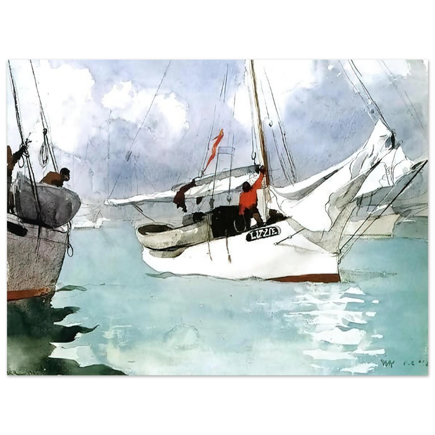 Winslow Homer - FISHING BOATS KEY WEST Fine Art Poster - Default Title