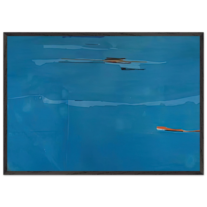 Ocean Drive West 1 1974- - Helen Frankenthaler 70x100 cm / 28x40 inches Framed Art Print – Black Wooden Frame