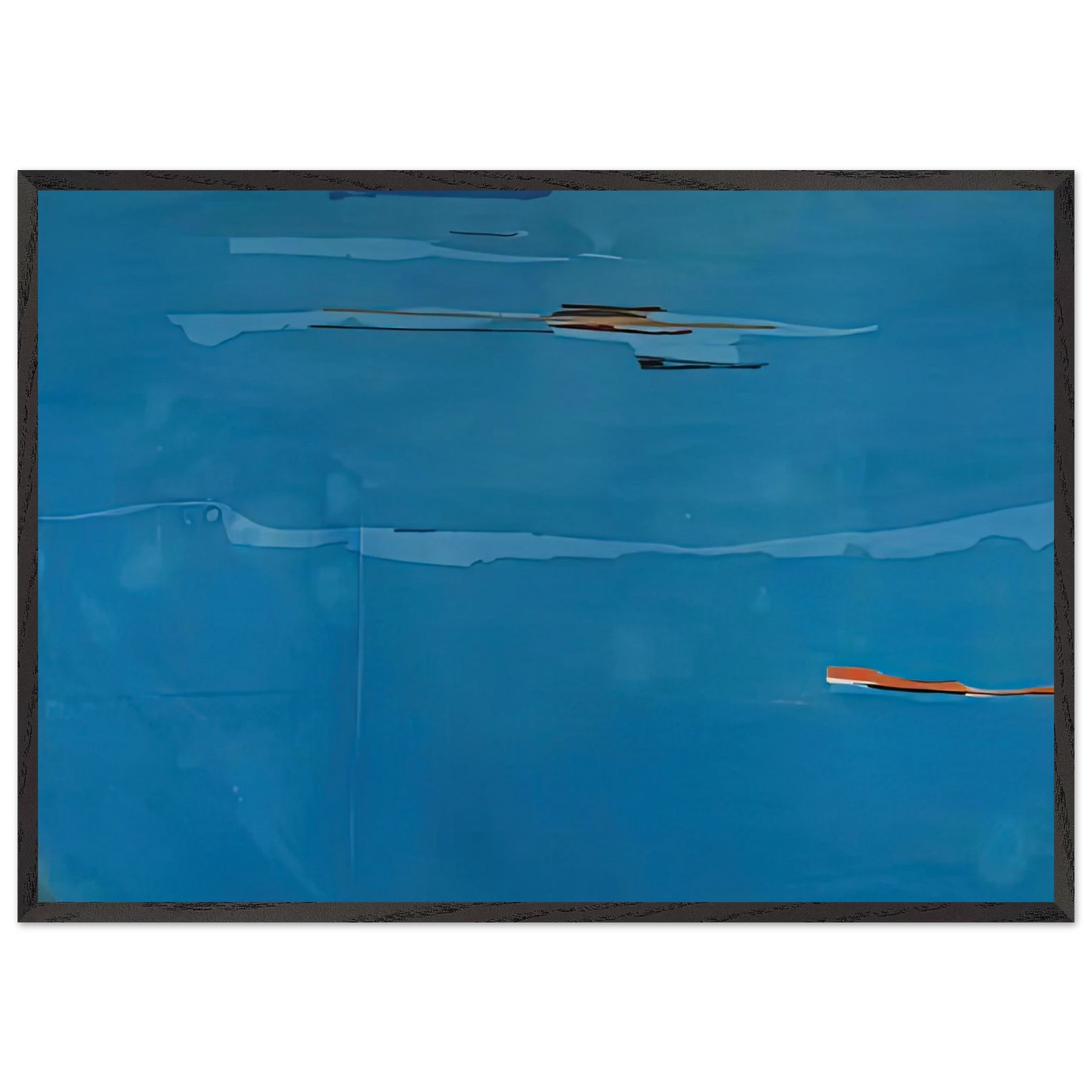 Ocean Drive West 1 1974- - Helen Frankenthaler 70x100 cm / 28x40 inches Framed Art Print – Black Wooden Frame
