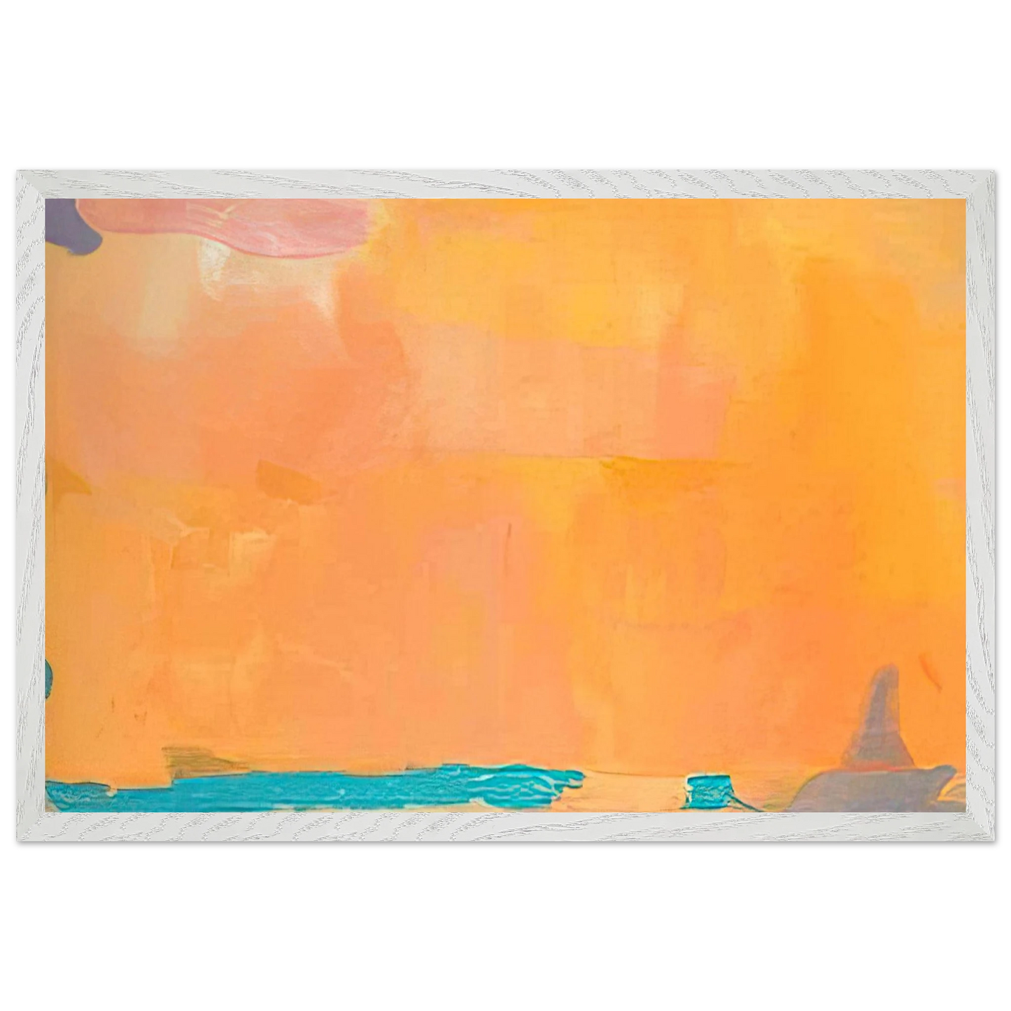 Helen Frankenthaler - Royal Fireworks - 1975 Wall art - 70x100 cm / 28x40 inches - Premium Wooden Framed Poster With Fine Art Paper - White frame