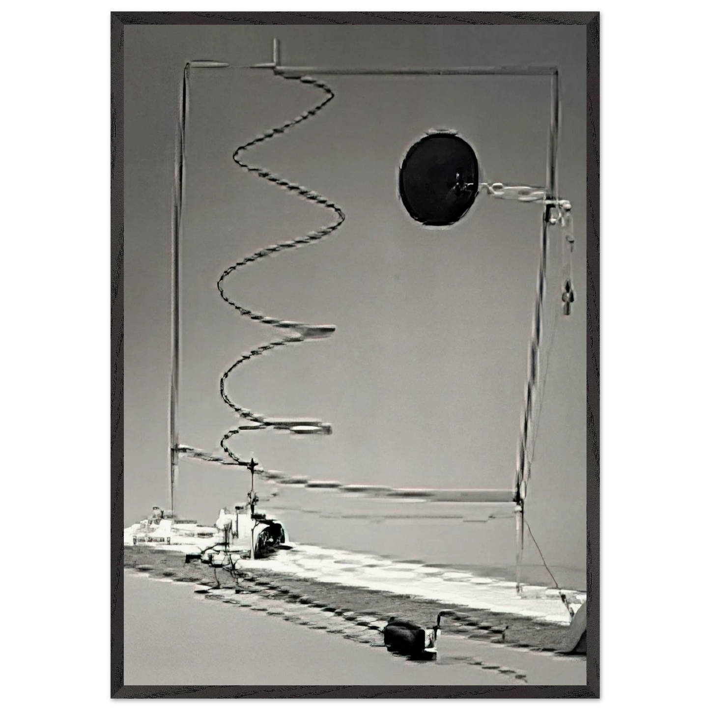 CRANK DRIVEN MOBILE 1932 - Alexander Calder Framed Art Print – Black Wooden Frame - Default Title - -Framed Art Print