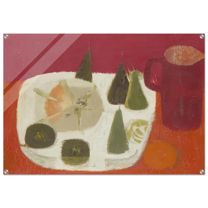 Red Jug - 1968 - Mary Fedden Acrylic Print - 70x100 cm / 28x40″ inches