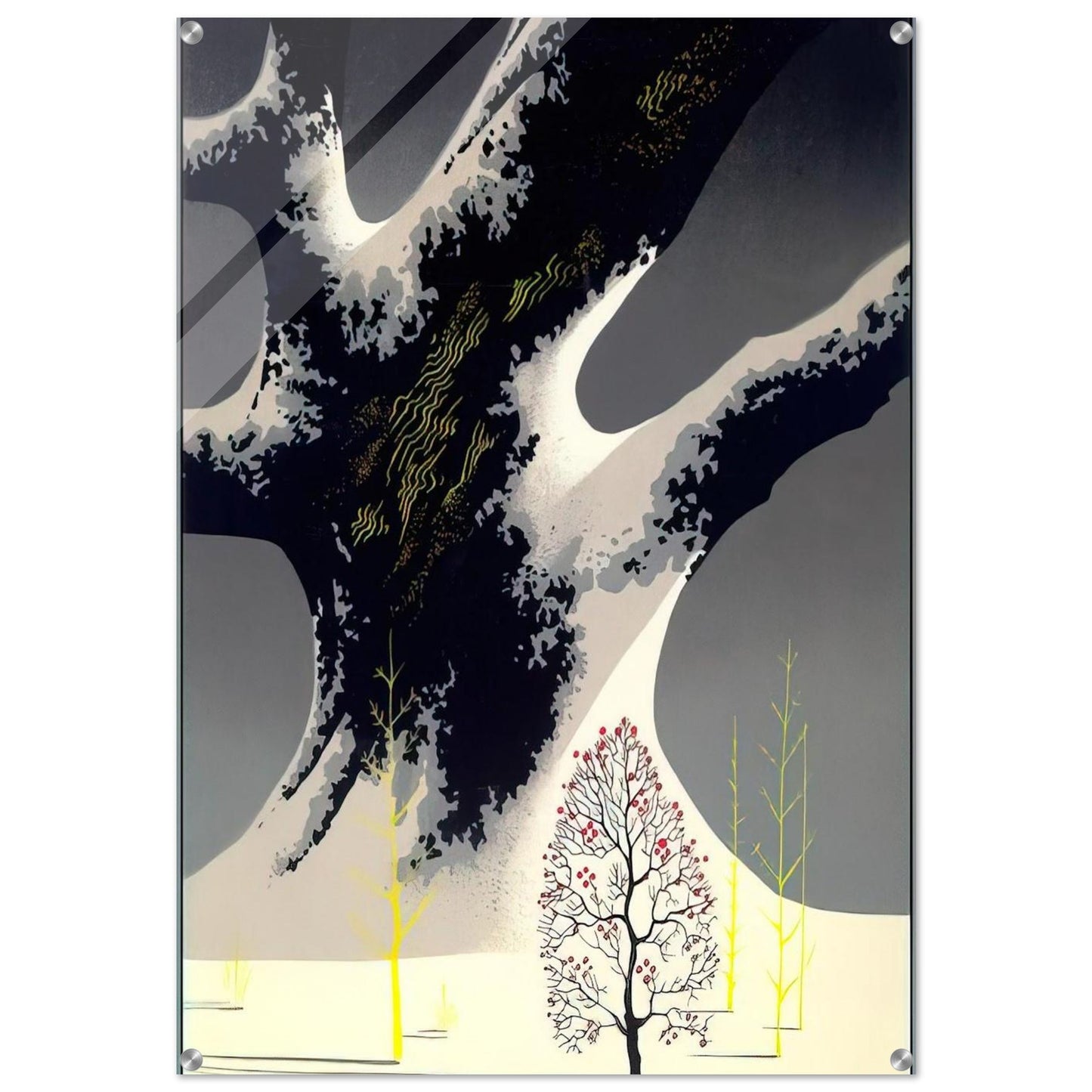 Winter Oak - Eyvind Earle Acrylic Print - 70x100 cm / 28x40″ inches