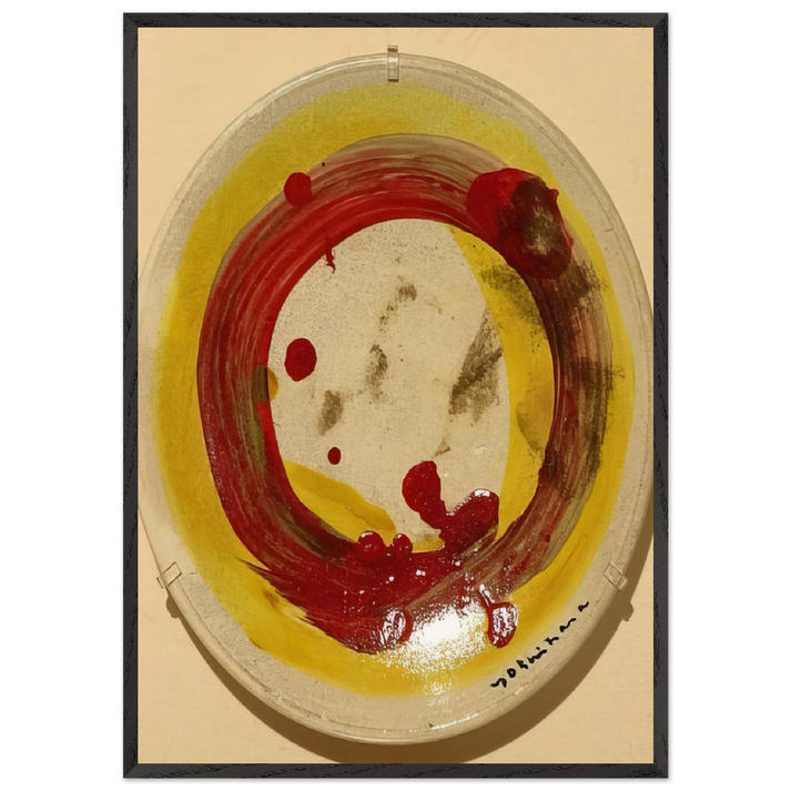 Circle - 1963 - Jiro Yoshihara 70x100 cm / 28x40 inches Framed Art Print – Black Wooden Frame
