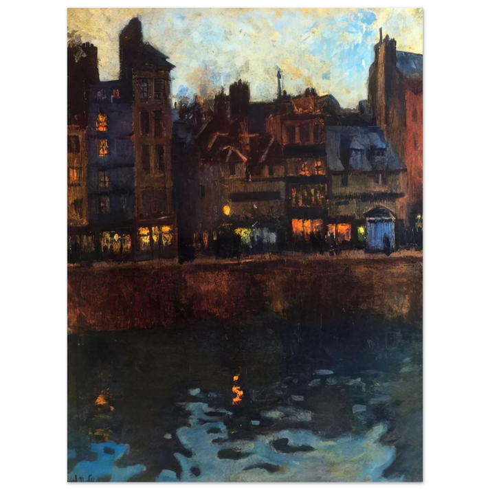 Raoul Dufy - PIER OF LE HAVRE IN THE EVENING 1901 75x100 cm / 30x40inches Fine Art Poster