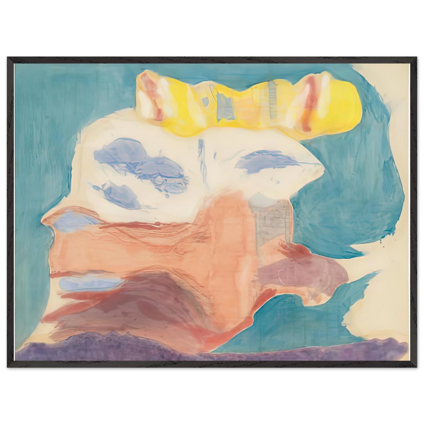 Helen Frankenthaler - Sea Goddess, 1963- Wall Art - 60x80 cm / 24x32 inches - Fine Art Poster - -