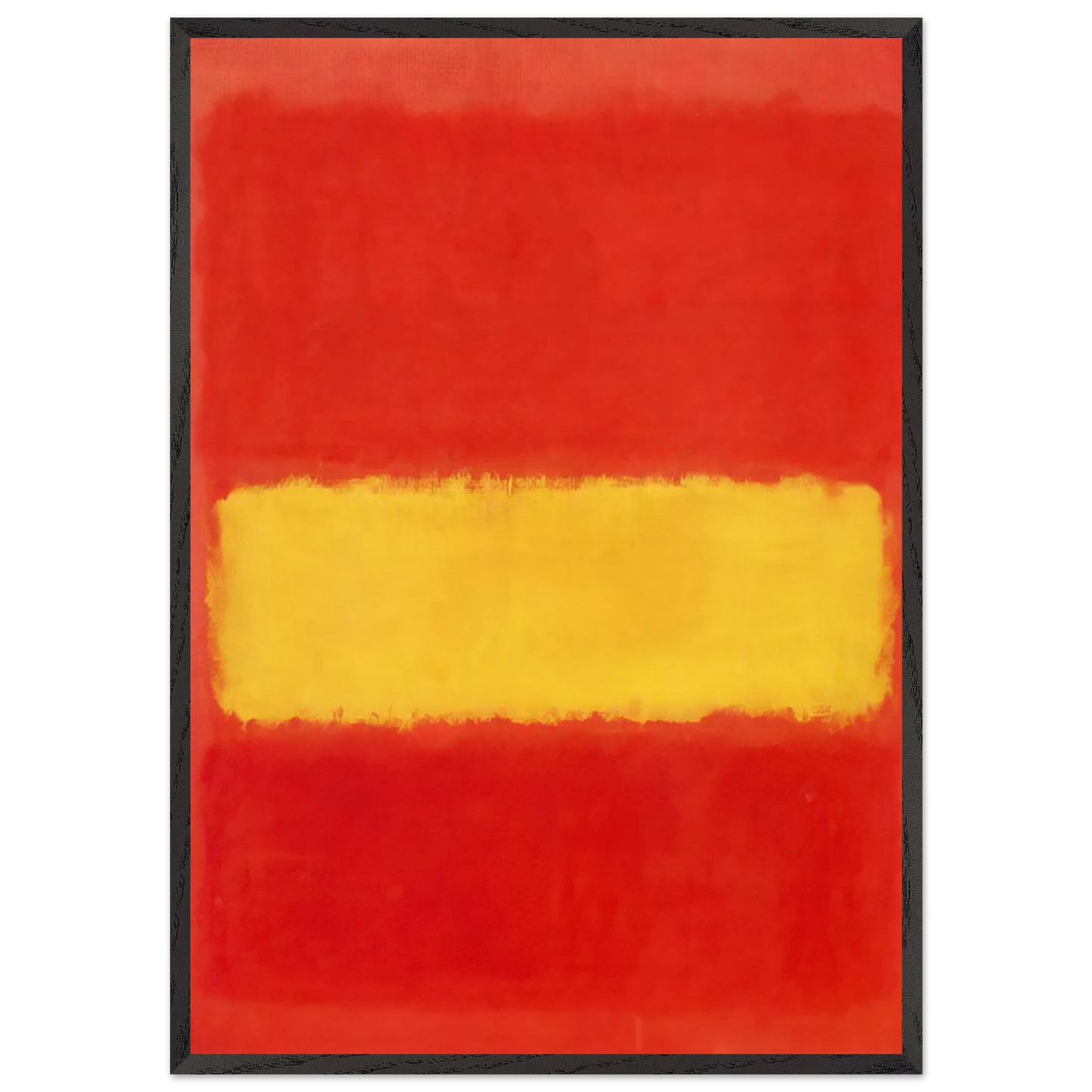 Yellow band - 1956 - Mark Rothko Framed Art Print – Black Wooden Frame - Default Title - -Framed Art Print