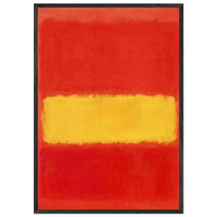 Yellow band - 1956 - Mark Rothko 70x100 cm / 28x40 inches Framed Art Print – Black Wooden Frame