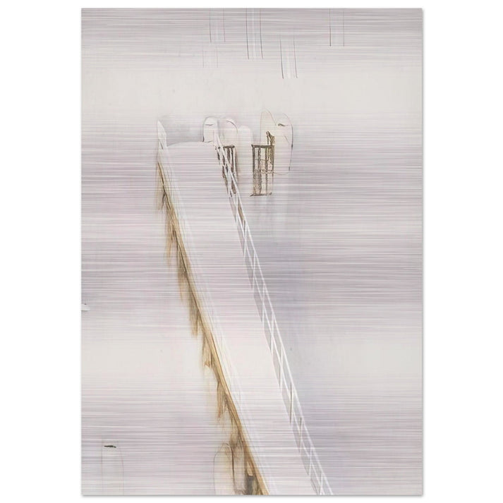 Lavender Bay Pier in the Rain - 1976 - Brett Whiteley Brushed Aluminum Print - 70x100 cm / 28x40 inches | Brett Whiteley Aluminum Print | Brett Whiteley Prints