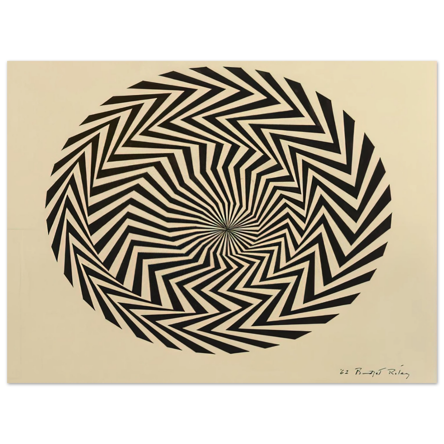 Bridget Riley - BLAZE STUDY 1962 Fine Art Poster - Default Title