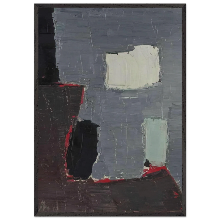 Composition - 1950 - Nicolas de Stael 70x100 cm / 28x40 inches Framed Art Print – Black Wooden Frame