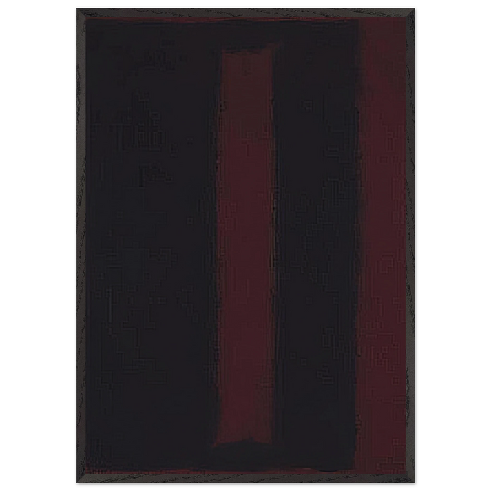 Black on Maroon - 1959 - Mark Rothko 70x100 cm / 28x40 inches Framed Art Print – Black Wooden Frame