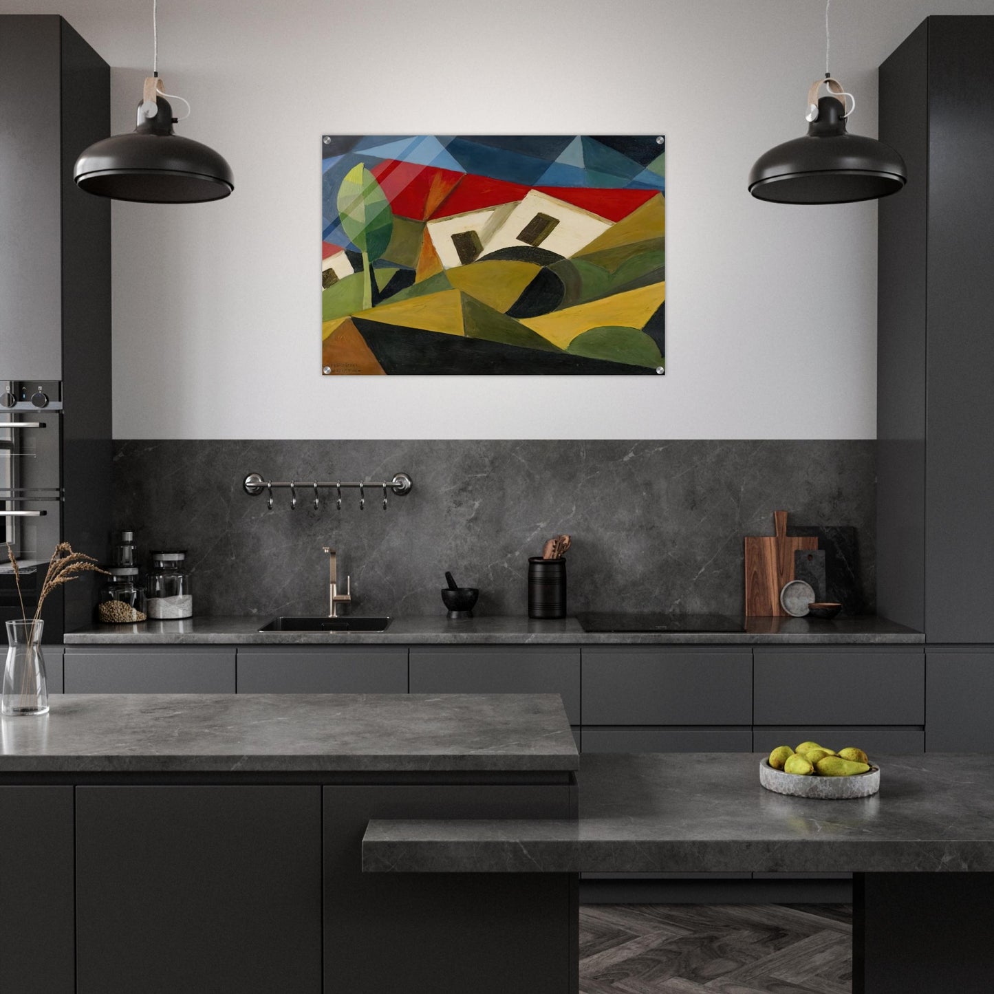 LANDSCAPE 1918 - Enrico Prampolini Acrylic Print - 70x100 cm / 28x40″ inches