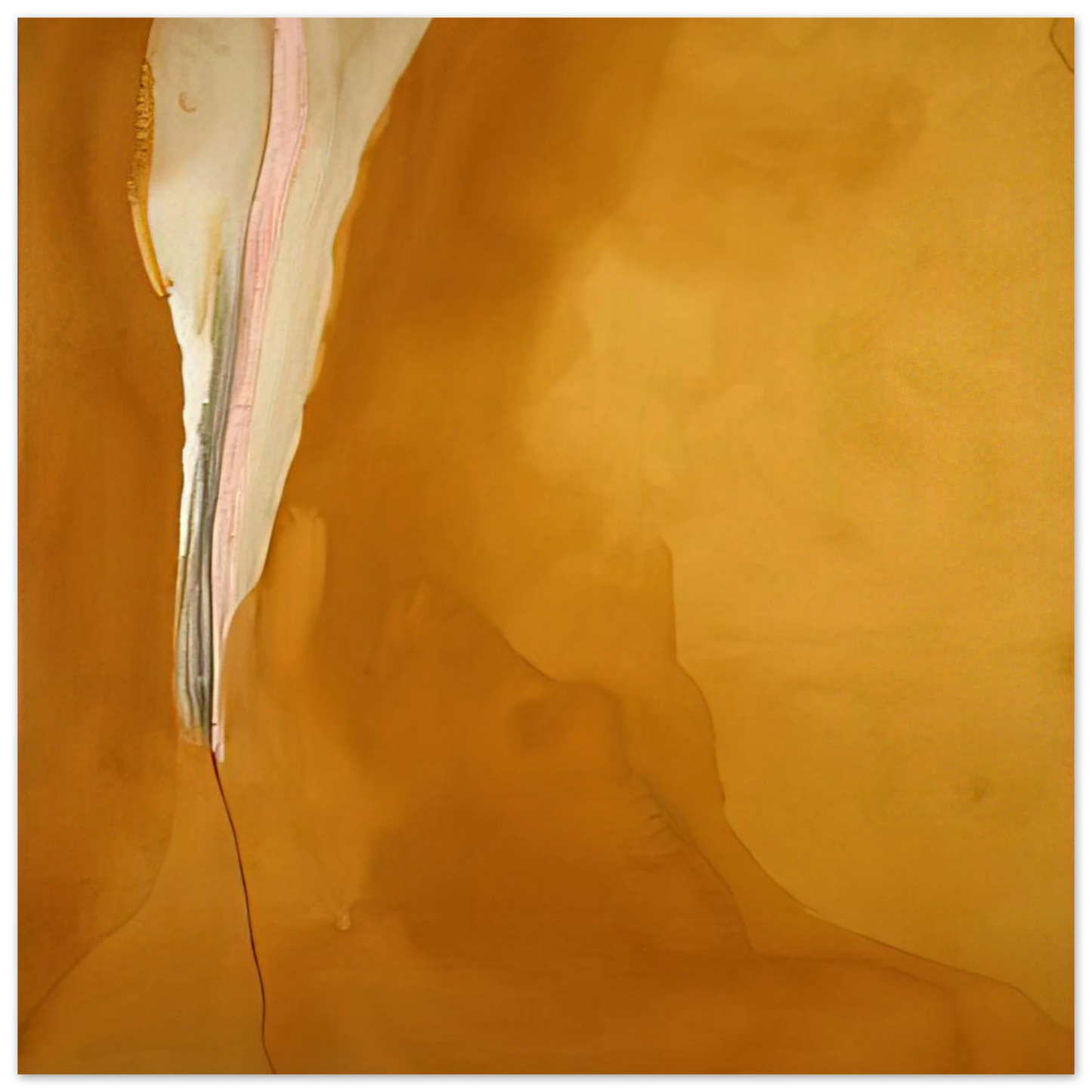 Helen Frankenthaler - Coral Wedge - 1972 Wall art - 40x50 cm / 16x20 inches - Premium Wooden Framed Poster With Fine Art Paper - White frame