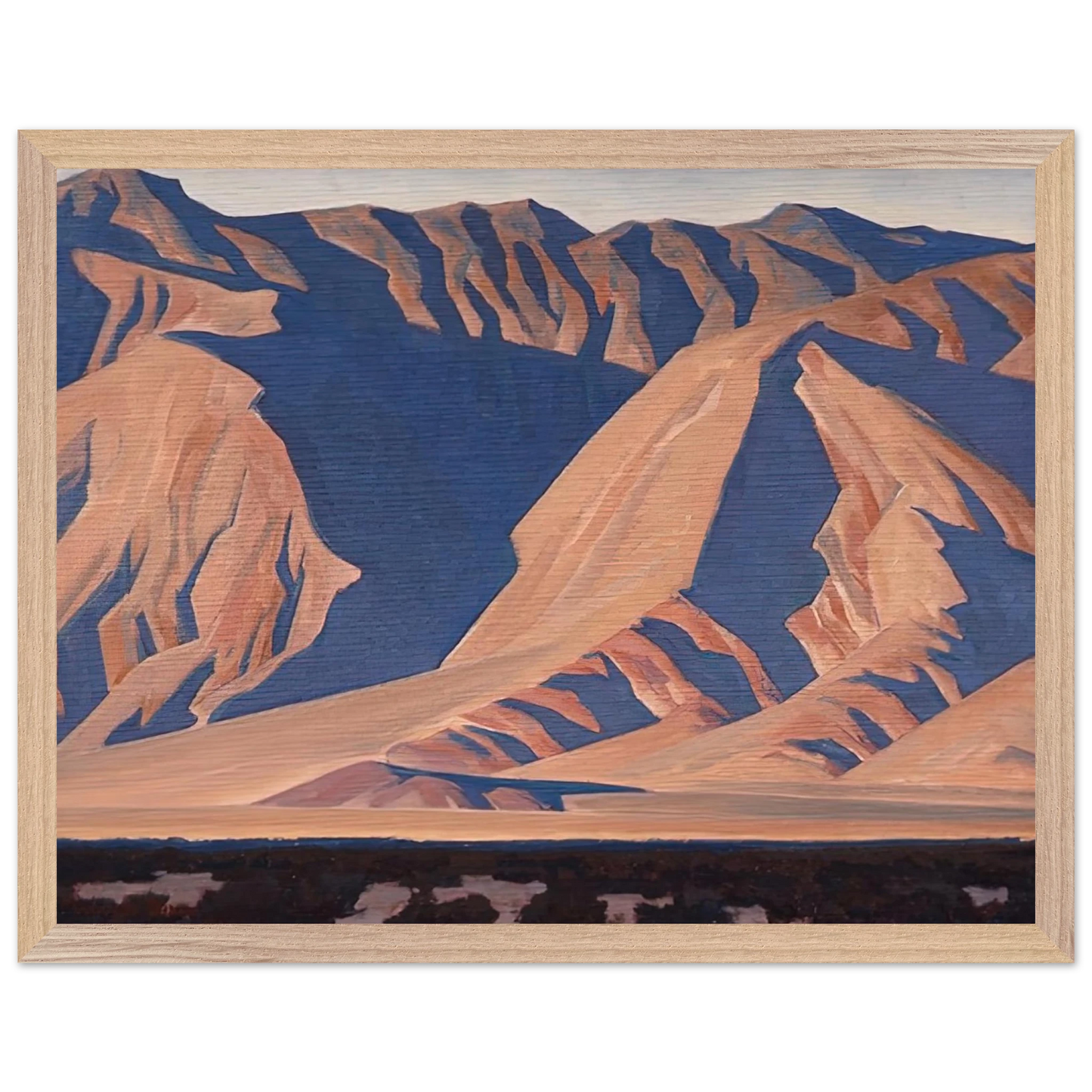 Maynard Dixon - INYO MOUNTAINS 1944 Wall art - 30x45 cm / 12x18 inches - Premium Wooden Framed Poster With Fine Art Paper-canvas - White frame