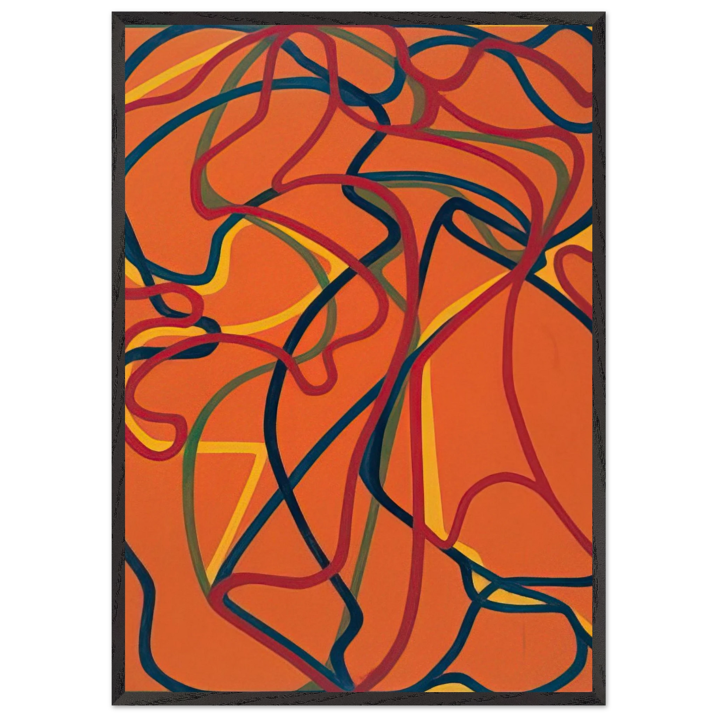 6 Red Rock 1 - 2002 - Brice Marden 70x100 cm / 28x40 inches Framed Art Print – Black Wooden Frame