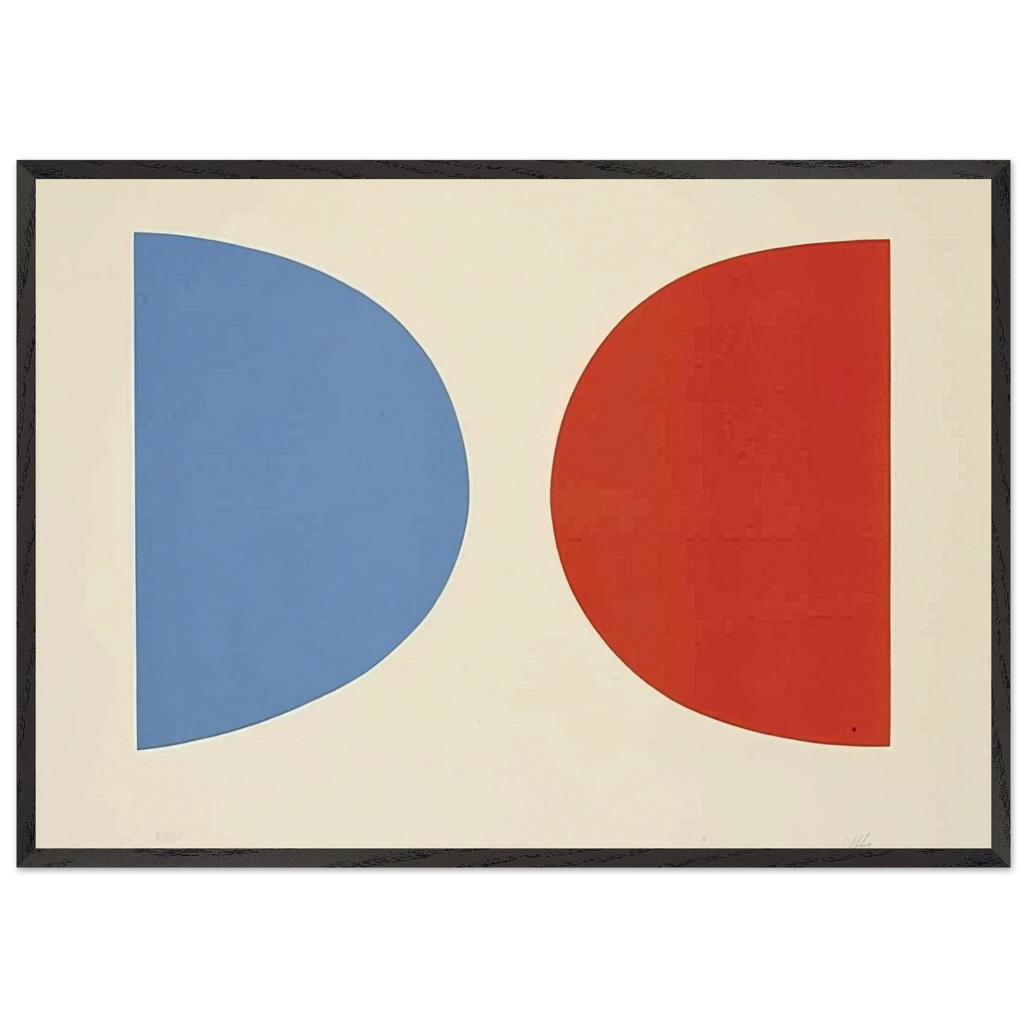 Blue and Orange - Ellsworth Kelly 70x100 cm / 28x40 inches Framed Art Print – Black Wooden Frame