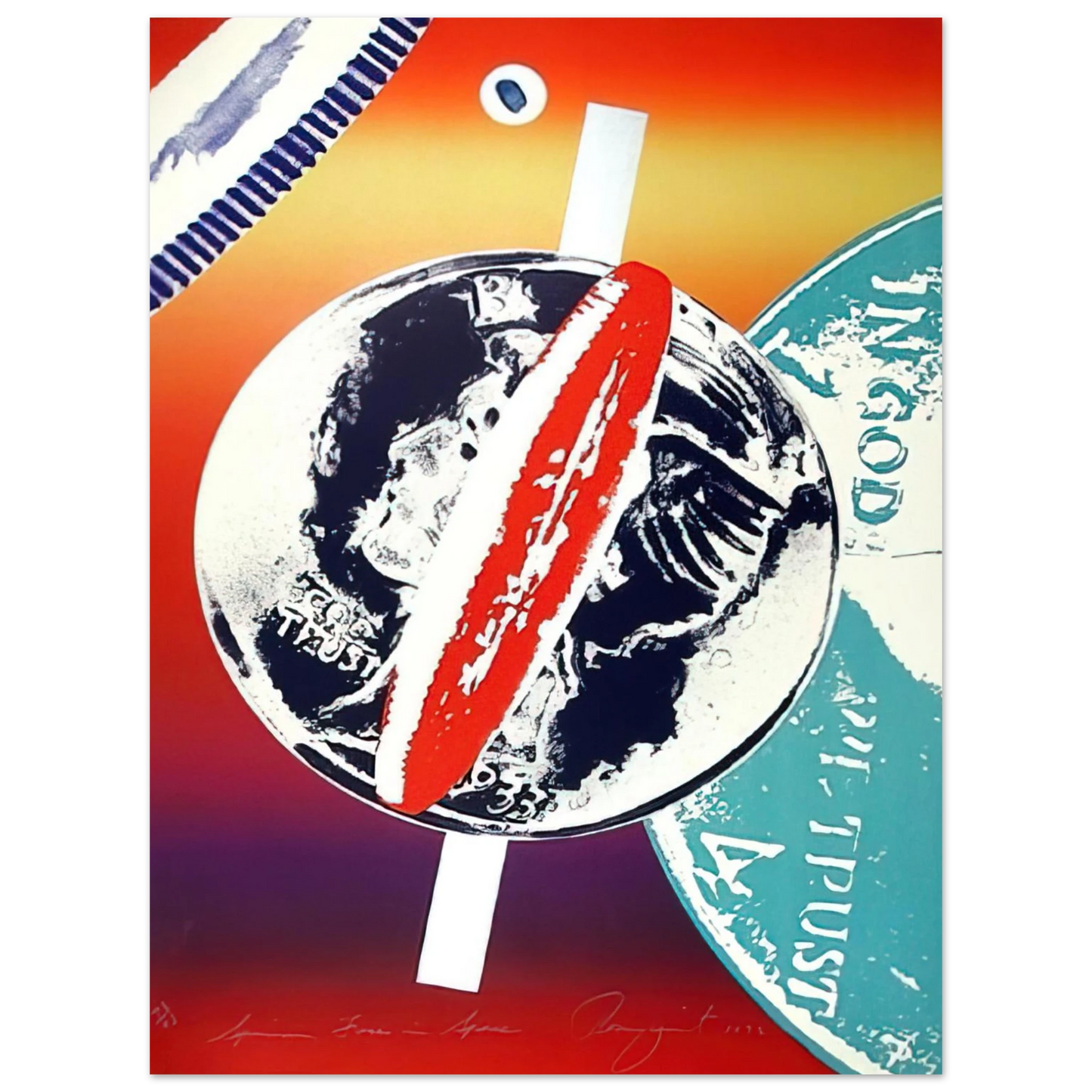 James Rosenquist - Spinning Faces in Space Fine Art Poster - Default Title