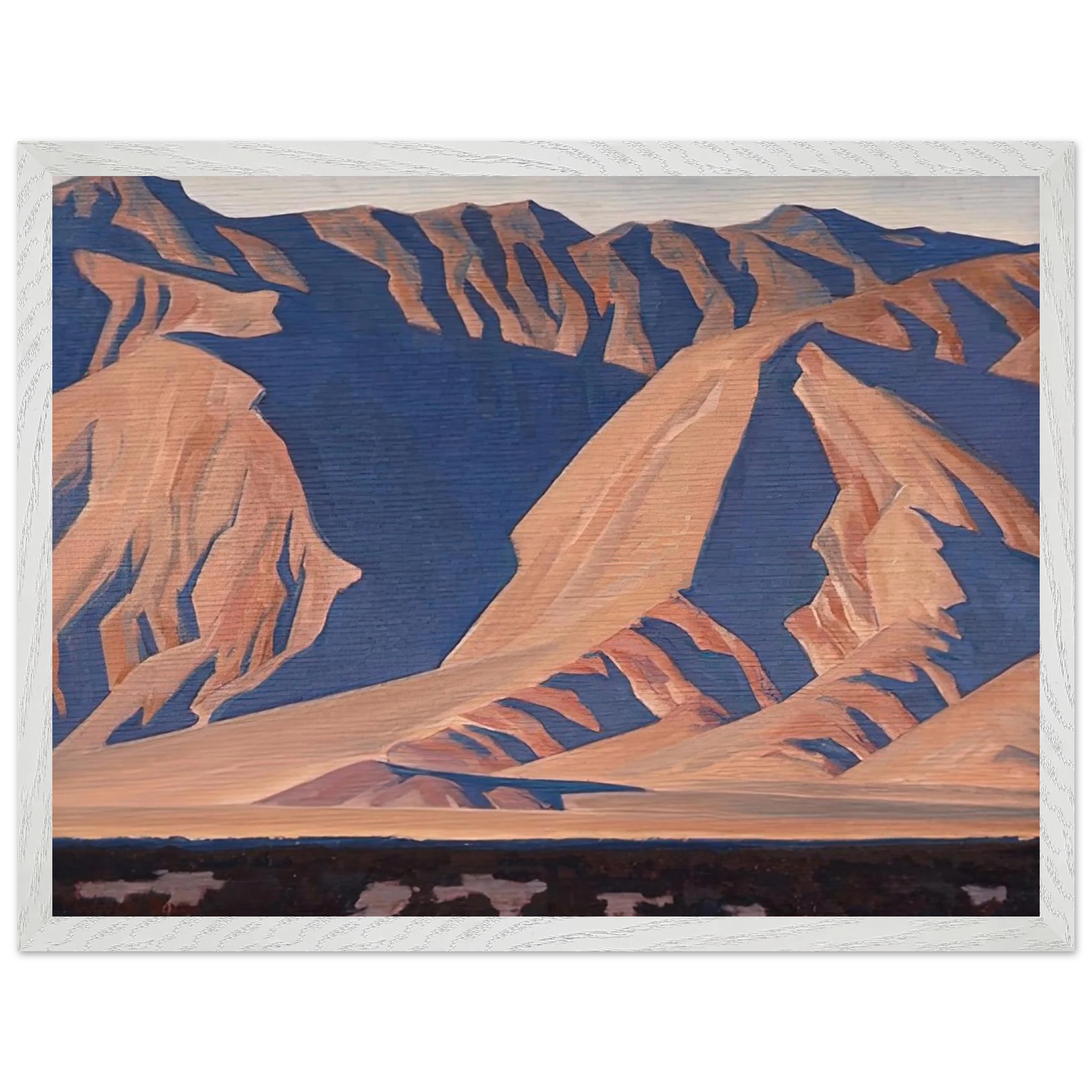Maynard Dixon - INYO MOUNTAINS 1944 Wall art - 60x80 cm / 24x32 inches - Premium Wooden Framed Poster With Fine Art Paper-canvas - Black frame