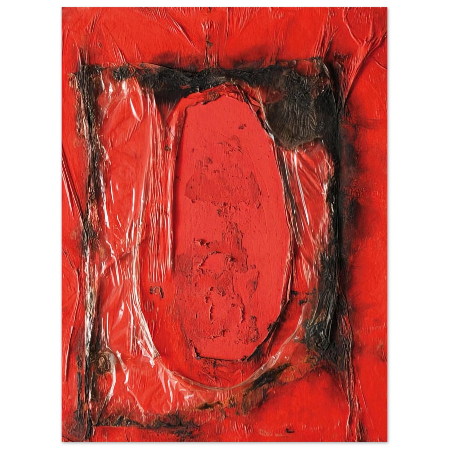 Alberto Burri - Red Plastic - 1961 Fine Art Poster - Default Title