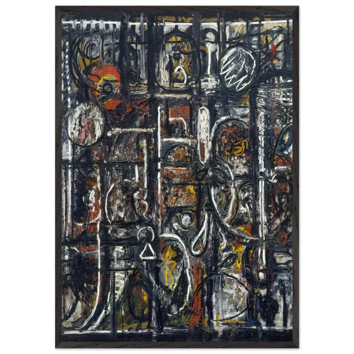 Palimpsest - Richard Pousette-Dart 70x100 cm / 28x40 inches Framed Art Print – Black Wooden Frame
