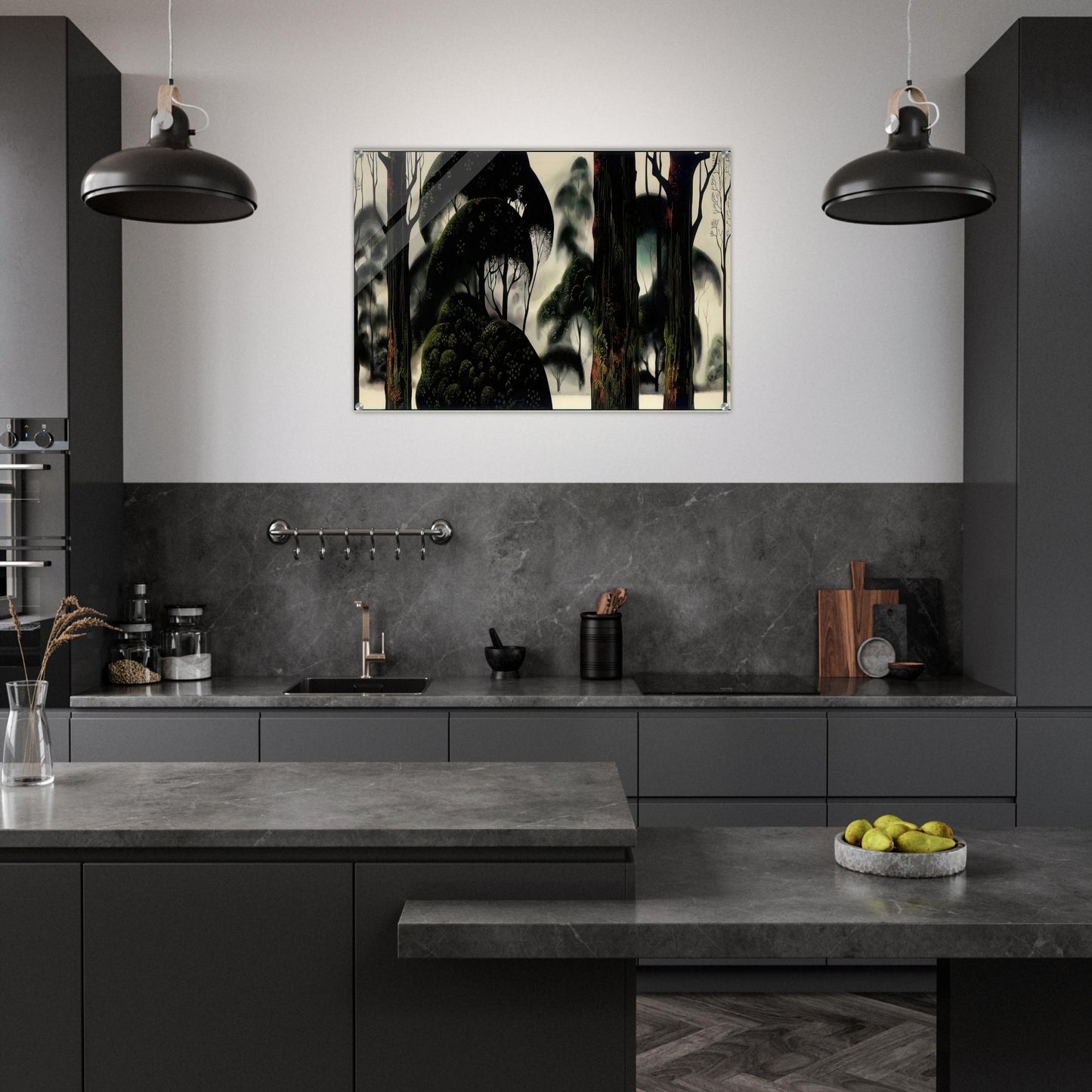 Forest Magic - Eyvind Earle Acrylic Print - 70x100 cm / 28x40″ inches | Eyvind Earle Wall Art | Eyvind Earle Prints