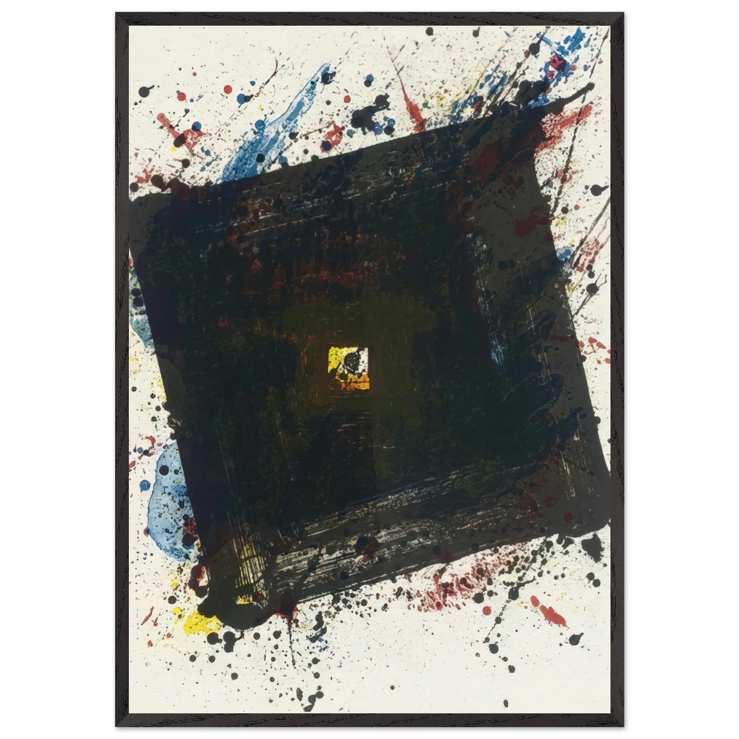 Dark and Fast - Sam Francis 70x100 cm / 28x40 inches Framed Art Print – Black Wooden Frame