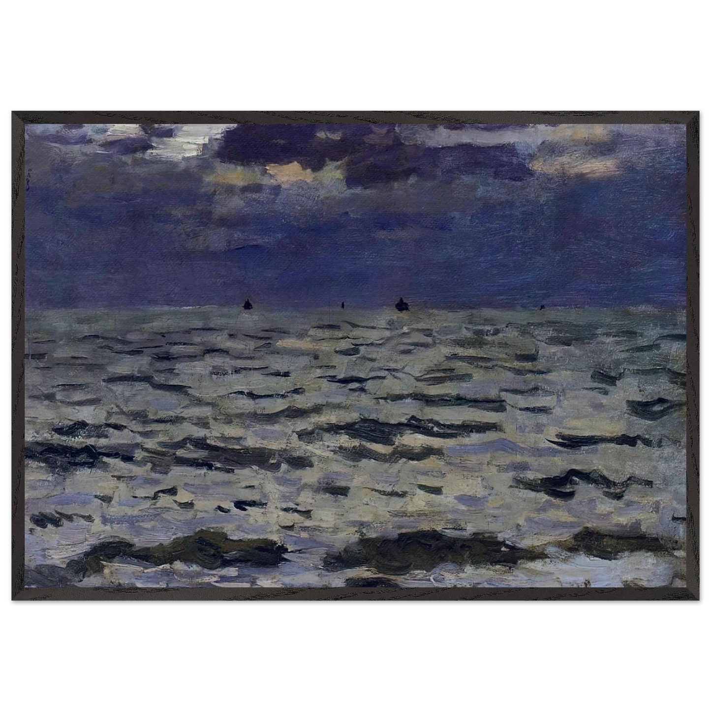 Seascape N2 - claude monet Framed Art Print – Black Wooden Frame - Default Title - -Framed Art Print