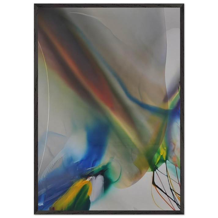 Phenomena Merlins Mantle - Paul Jenkins 70x100 cm / 28x40 inches Framed Art Print – Black Wooden Frame