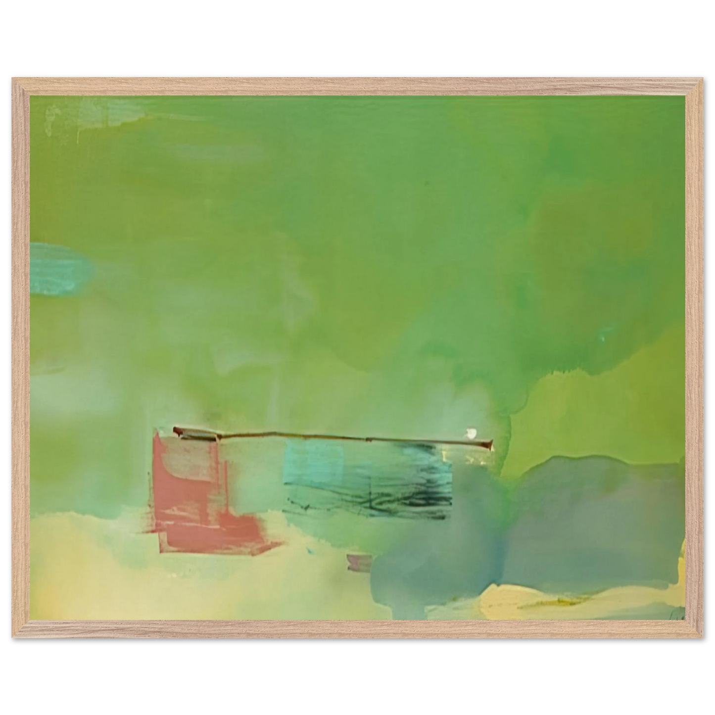 Helen Frankenthaler - Springscape - 1975 Wall art - A3 (29.7 x 42 cm) - Premium Wooden Framed Poster With Fine Art Paper - White frame