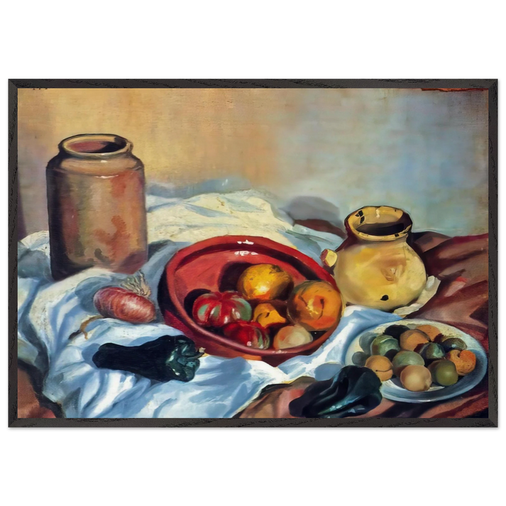 STILL LIFE N7 - Salvador Dali 70x100 cm / 28x40 inches Framed Art Print – Black Wooden Frame