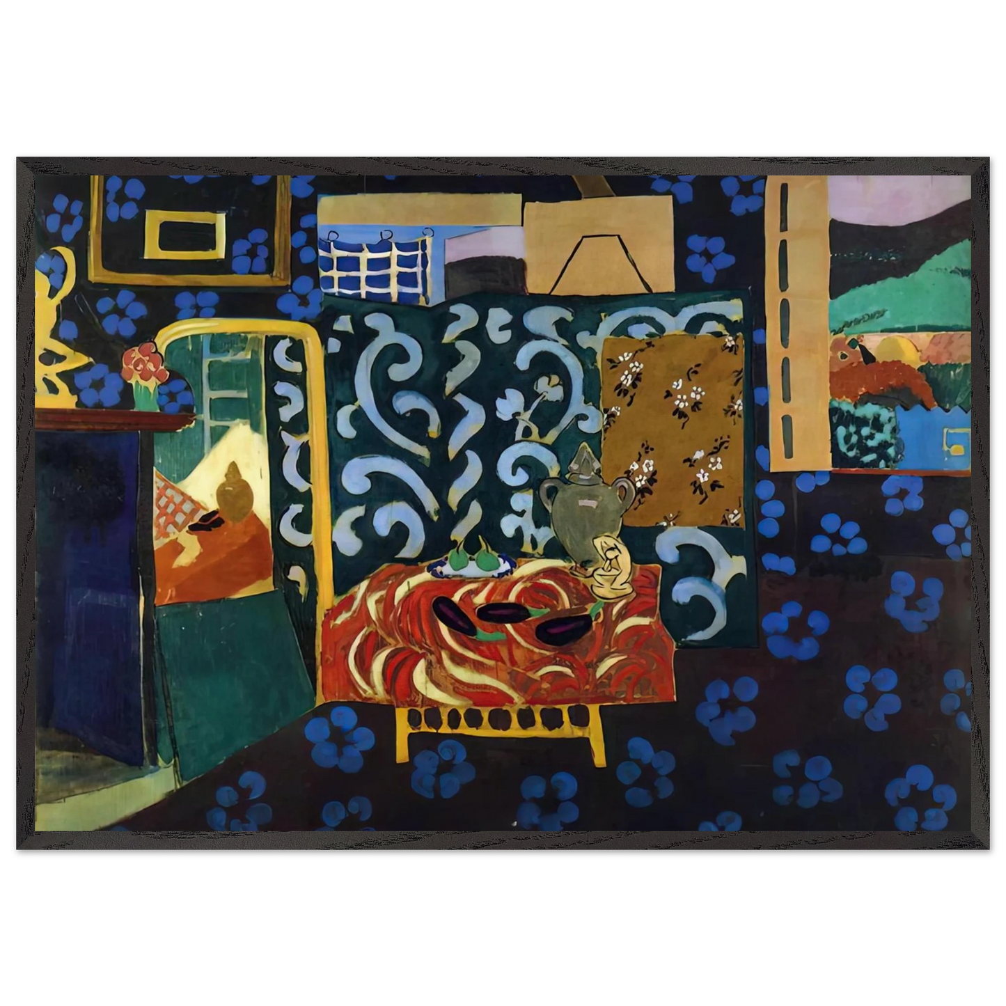 STILL LIFE WITH AUBERGINES 1911 - Henri Matisse Framed Art Print – Black Wooden Frame - Default Title - -Framed Art Print