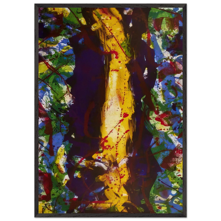 Untitled Composition Lembark 285 - Sam Francis 70x100 cm / 28x40 inches Framed Art Print – Black Wooden Frame