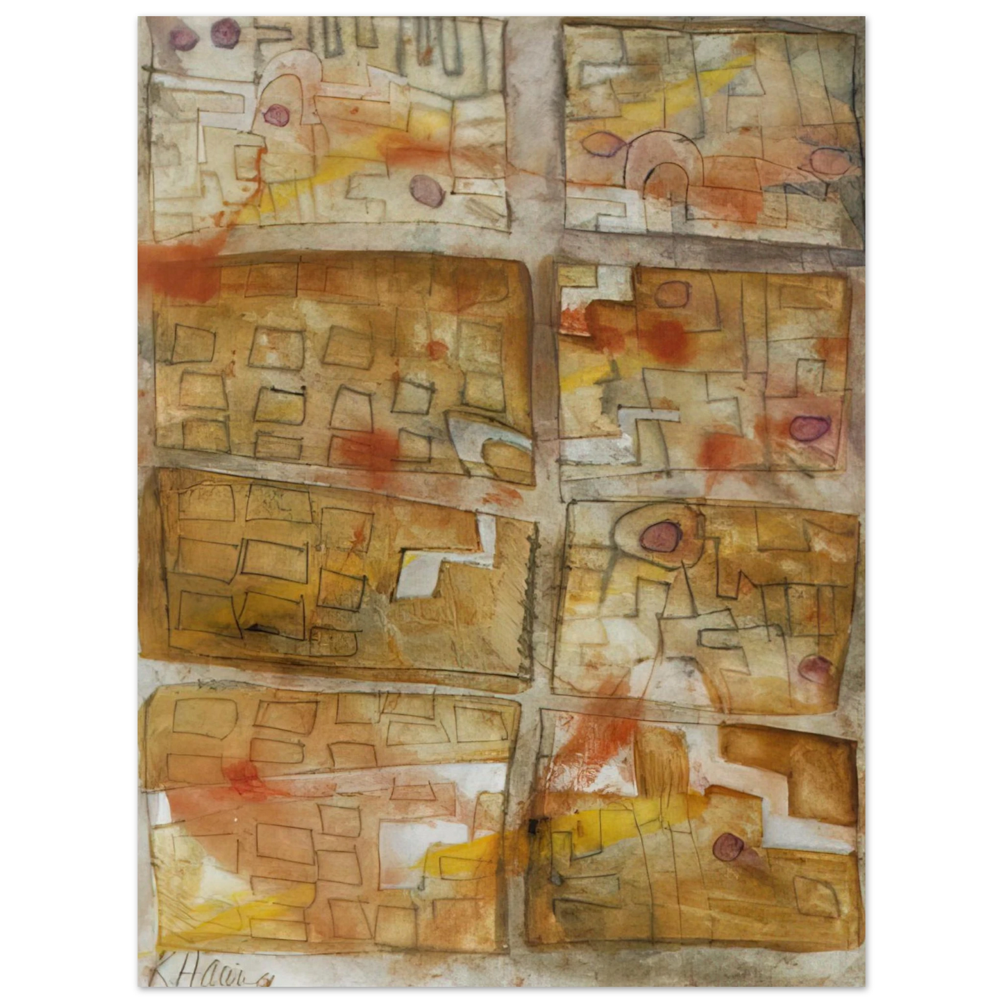 Keith Haring - UNTITLED 1978 3 Fine Art Poster - Default Title