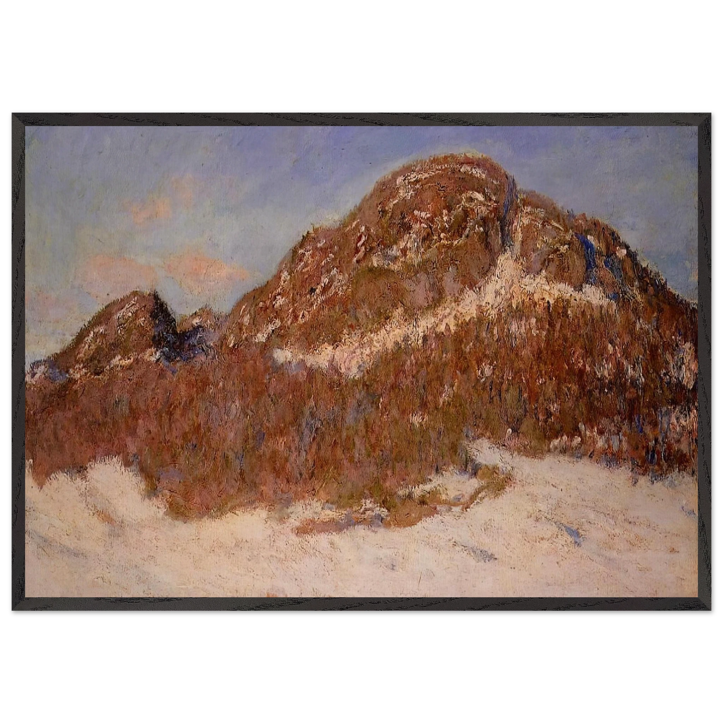 Mount Kolsaas 3 - claude monet Framed Art Print – Black Wooden Frame - Default Title - -Framed Art Print
