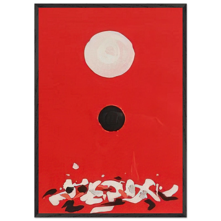 Crimson Ground - 1972 - Adolph Gottlieb 70x100 cm / 28x40 inches Framed Art Print – Black Wooden Frame