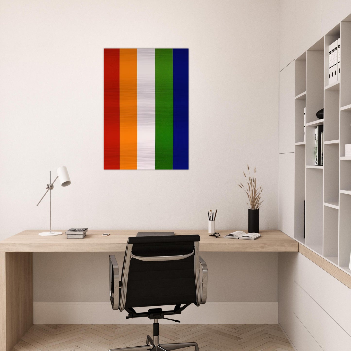 Red Orange White Green Blue - Ellsworth Kelly Brushed Aluminum Print - 70x100 cm / 28x40 inches | Ellsworth Kelly Aluminum Print | Ellsworth Kelly Prints