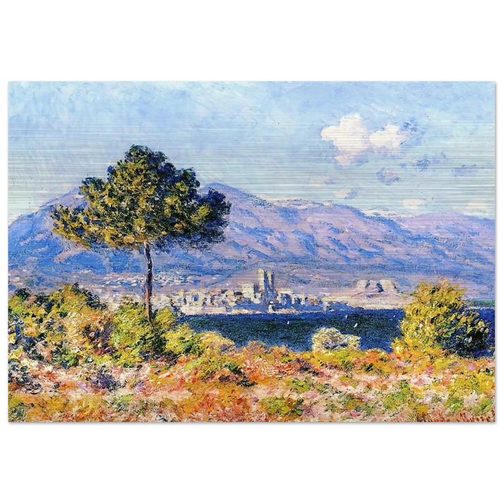 View of Antibes from the Plateau Notre-Dame - claude monet Brushed Aluminum Print - 70x100 cm / 28x40 inches | claude monet Aluminum Print | claude monet Prints
