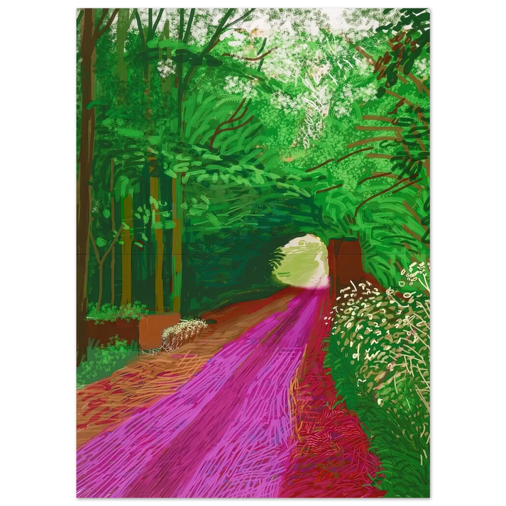 David Hockney - David Hockney Wall art - 13x18 cm / 5x7 inches - Premium Wooden Framed Poster With Fine Art Paper - Wood frame