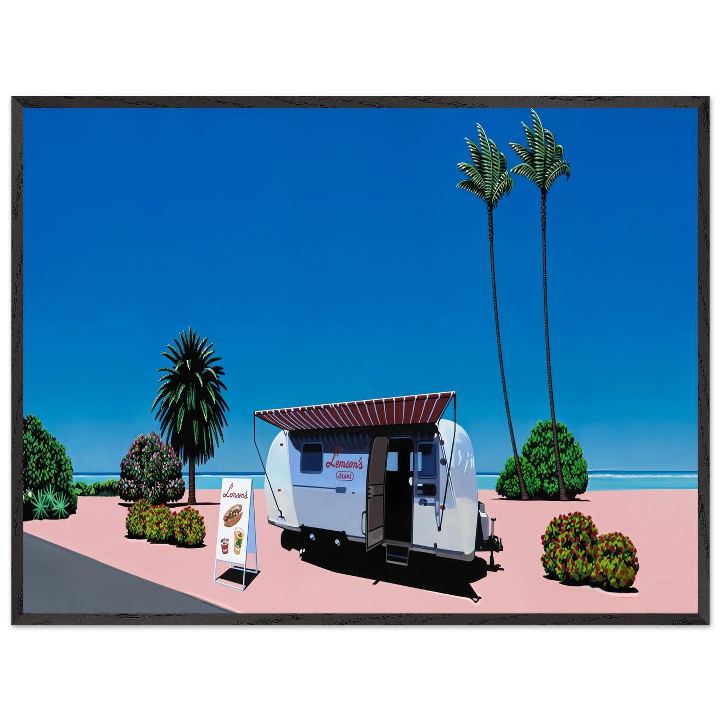 Hiroshi Nagai - Lemson's Beams Wall Art - 60x80 cm / 24x32 inches - Premium Wooden Framed Poster With Fine Art Paper - Wood frame
