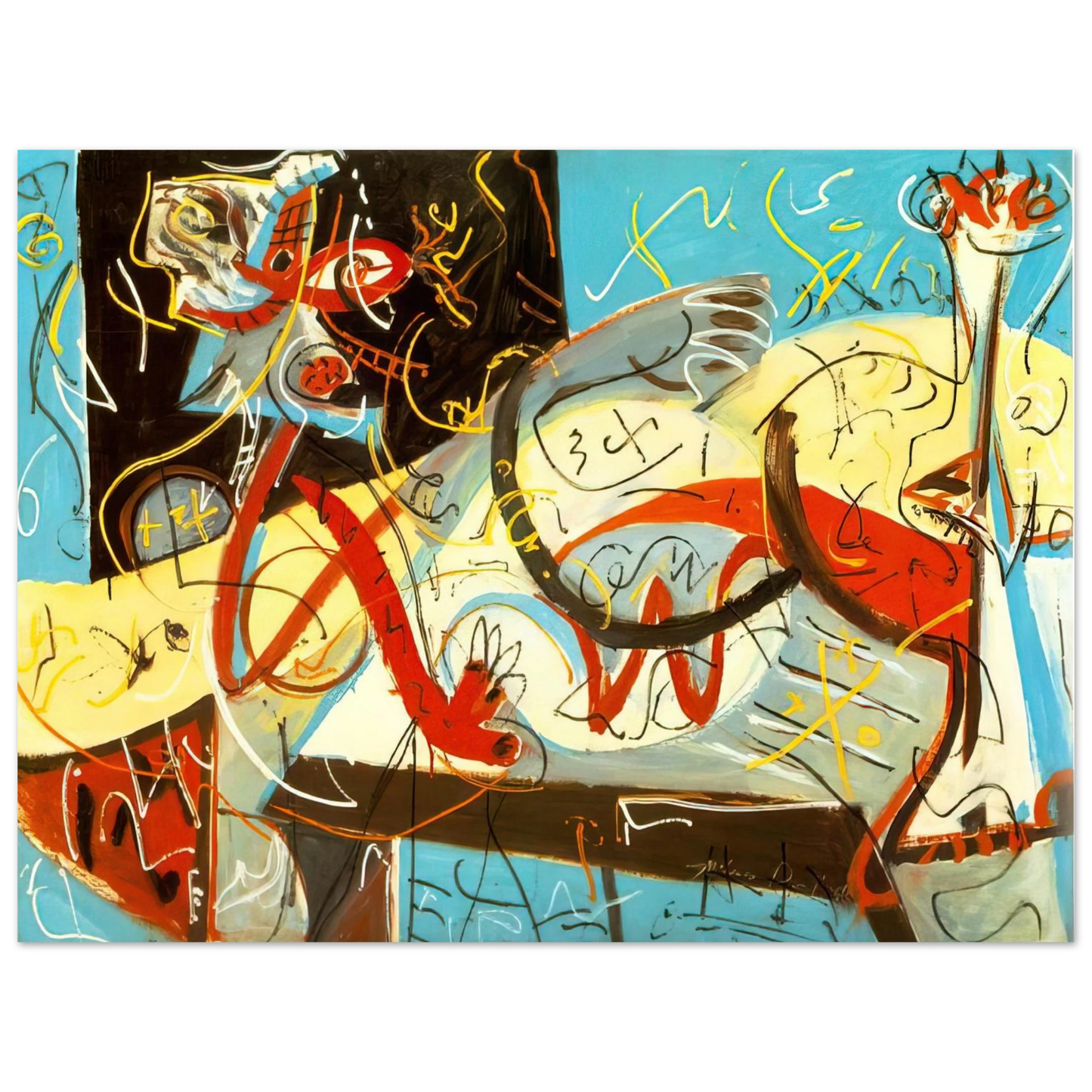 Jackson Pollock - STENOGRAPHIC FIGURE Fine Art Poster - Default Title