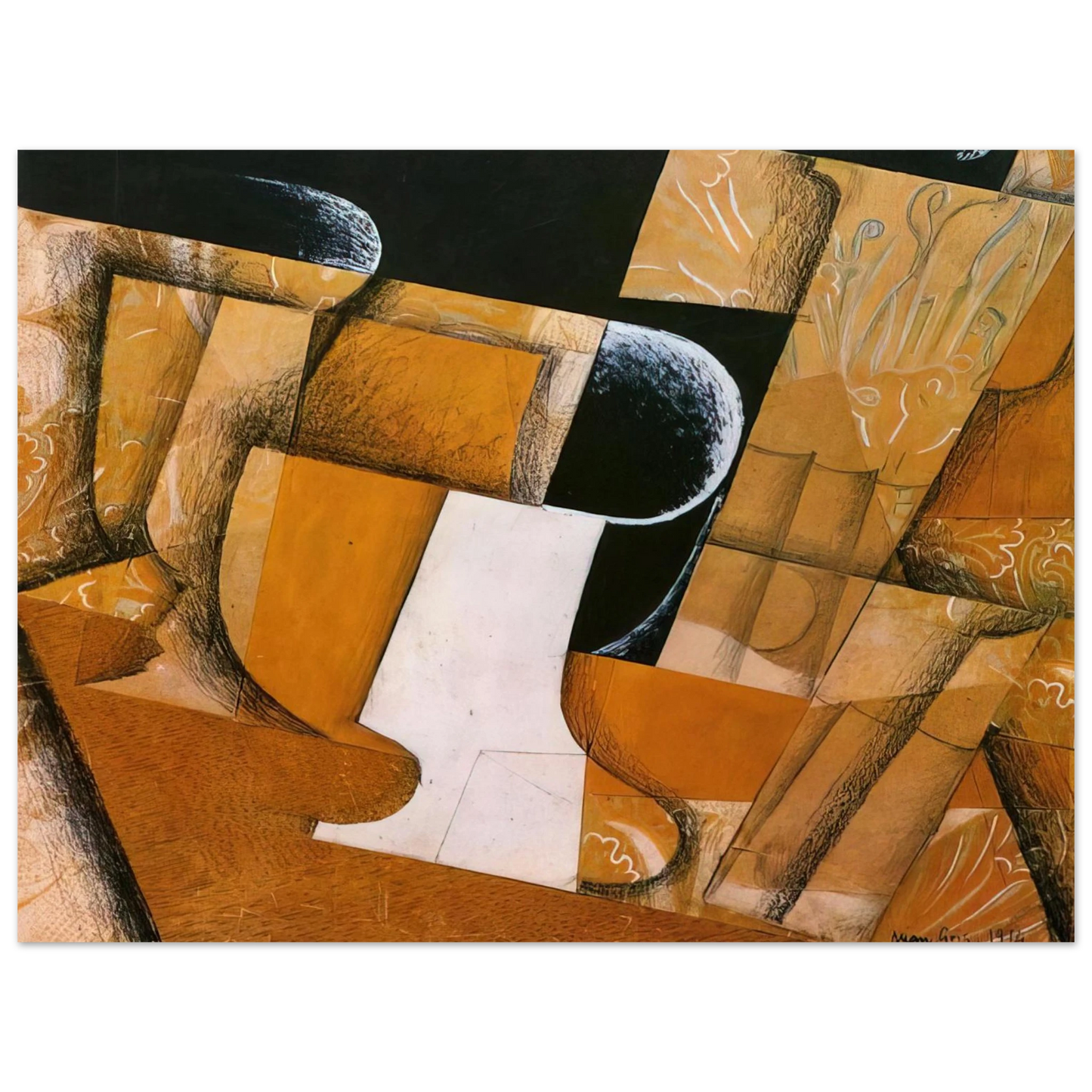 Juan Gris - THE GLASS THE FRUIT BOWL 1914 Fine Art Poster - Default Title
