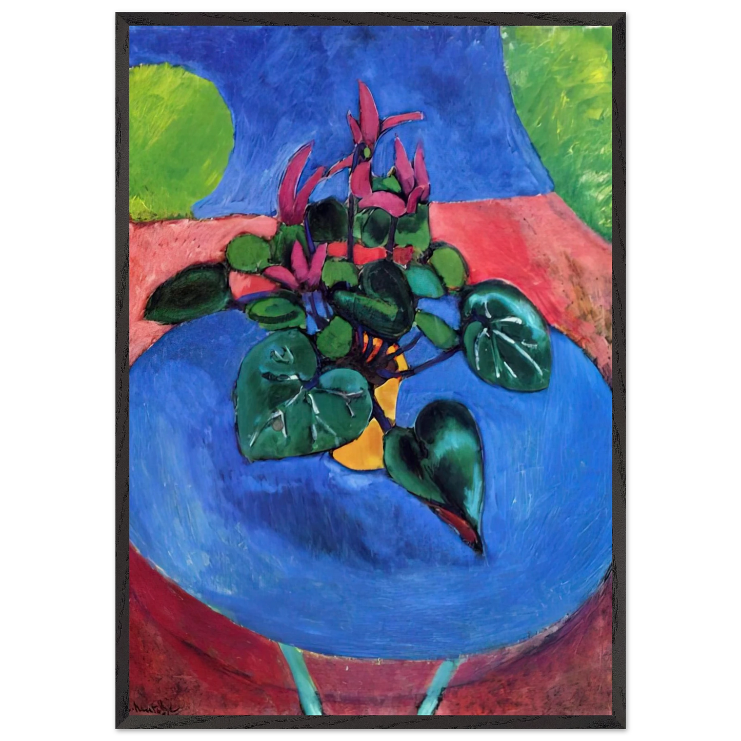 CYCLAMEN POURPRE 1912 - Henri Matisse 70x100 cm / 28x40 inches Framed Art Print – Black Wooden Frame