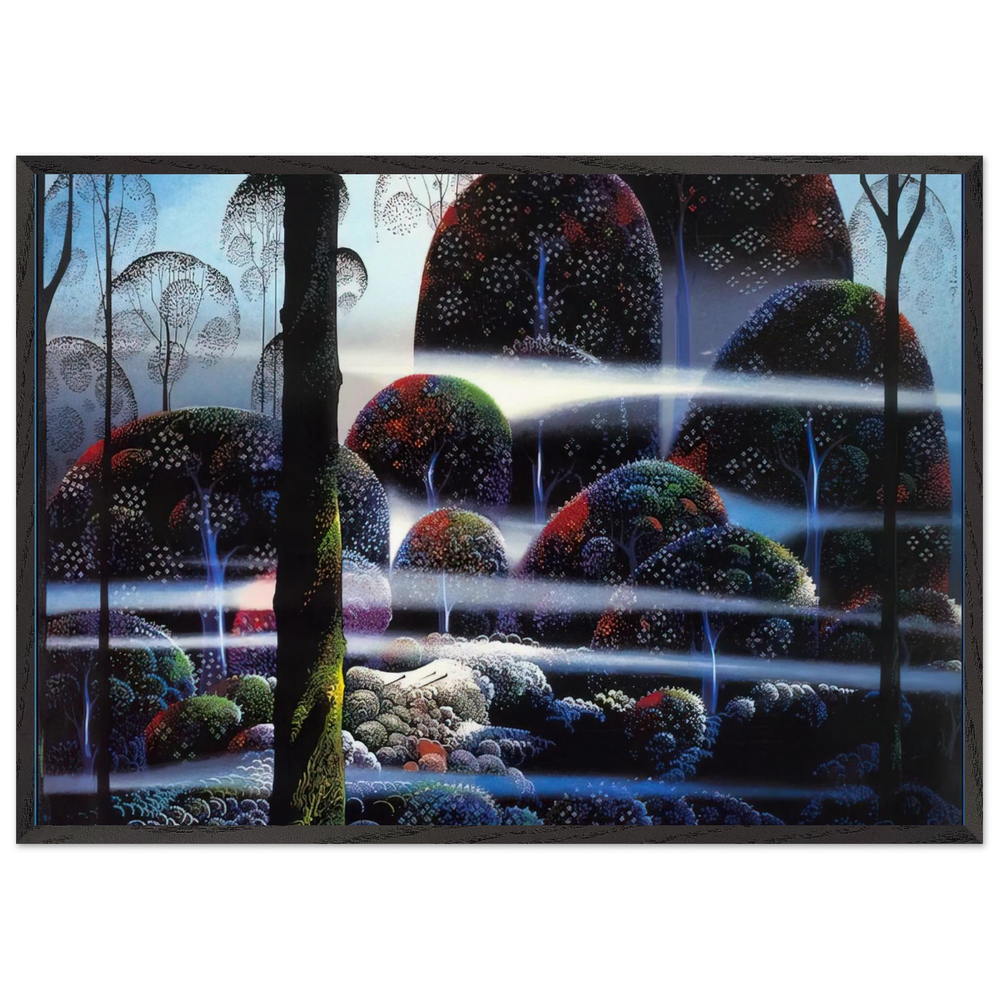 Beyond Paradise - Eyvind Earle 70x100 cm / 28x40 inches Framed Art Print – Black Wooden Frame